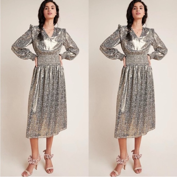 Current Air Dresses & Skirts - Gold Lamé Dress​
